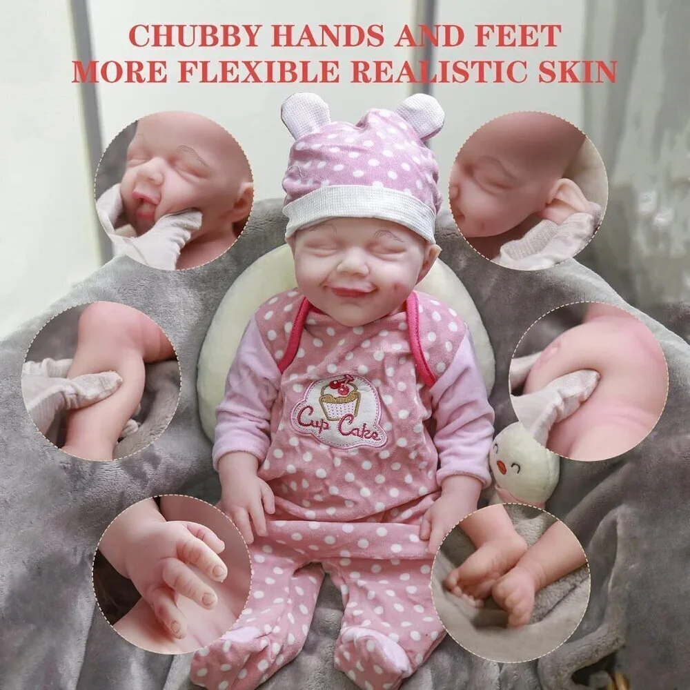 18 inch Full Body Platinum Unpainted Silicone Bald Baby Dolls Newborn Boy